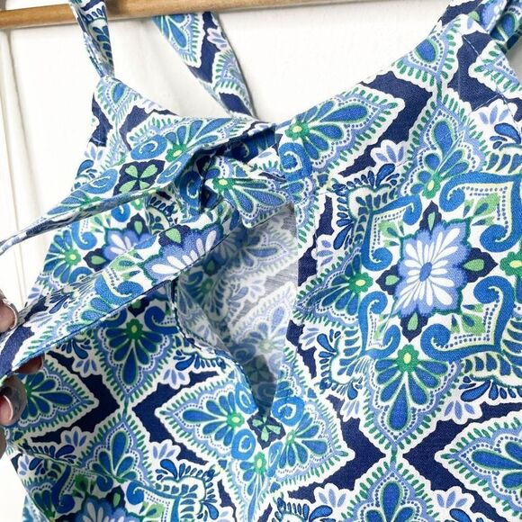 Tommy Bahama Women’s Halter Neck Blue Floral Tencel Linen Top Size XS - Picture 5 of 7